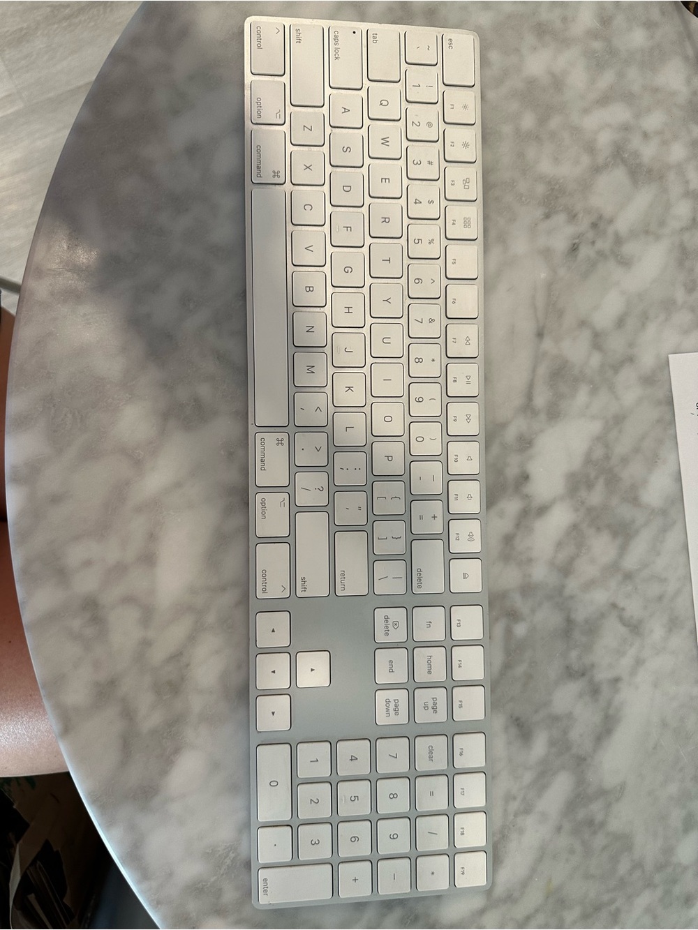 Apple Magic Keyboard with numeric keypad, wireless, white